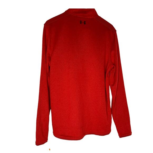 Under Armour Coldgear Loose Men's Pullover Jacket in Red/Orange Size M - Picture 3 of 5